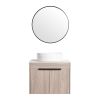 24 " Modern Design Float Bathroom Vanity With Ceramic Basin Set;  Wall Mounted White Oak Vanity With Soft Close Door; KD-Packing;  KD-Packing;  2 Piec