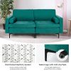 Modern Loveseat Sofa with 2 Bolsters and Side Storage Pocket