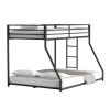 Adam Twin Over Full Metal Bunk, Black