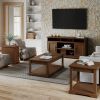 Bridgevine Home 48" Fully Assembled Brown Solid Wood Coffee Table