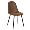 Set of 4 Scandinavian velvet chairs -Suede brown