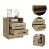 Rowley 2-Drawer 1-Shelf Rectangle Nightstand Light Oak