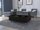 Tilton Rectangle Lift Top Coffee Table Black Wengue