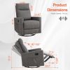 Manual Recliner Chair Winback Single Sofa,Grey