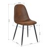 Set of 4 Scandinavian velvet chairs -Suede brown