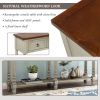 Console Table Sofa Table with Storage Console Tables for Entryway with Drawers and Shelf Rectangular Living Room Table Solid Wood Long (Antique Grey)