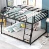 Metal Floor Bunk Bed, Full XL over Queen, Black (Expected to arrive at 11.10)