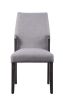 ACME Bernice Side Chair (Set-2), Fabric & Gray Oak (2Pc/1Ctn) 72292