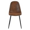 Set of 4 Scandinavian velvet chairs -Suede brown