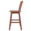 Scalera Ladder Back Swivel Seat Counter Stool; Walnut