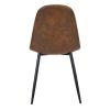 Set of 4 Scandinavian velvet chairs -Suede brown