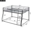 Metal Floor Bunk Bed, Full XL over Queen, Black (Expected to arrive at 11.10)