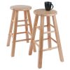 Element Counter Stools; 2-Pc Set; Natural