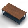 Bridgevine Home 48" Fully Assembled Blue and Brown Solid Wood Coffee Table