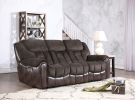 Transitional Dual-Power Leather Loveseat - Reclining Seats, Top Grain Leather, High-Leg Design - Compact and Comfortable