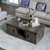 Bridgevine Home 48" Fully Assembled Barnwood Coffee Table