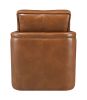 ACME Rocha Accent Chair w/Swivel, Brown Leather Aire AC01886