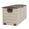 75gal 260L Outdoor Garden Plastic Storage Deck Box Chest Tools Cushions Toys Lockable Seat