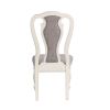 ACME Florian Side Chair(Set-2), Gray Fabric & Antique White Finish DN01654