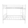 Twin-Over-Twin Bunk Bed with Metal Frame and Ladder, Space-Saving Design,White