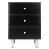 Daniel Accent Table with 3 Drawers; Black Finish