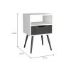 Haverson 1-Drawer 1-Shelf Nightstand Smokey Oak and White