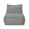 Risley Indoor/Outdoor Water Resistant Fabric 3 Foot Bean Bag Chair, Dark Gray