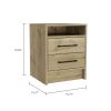 Rowley 2-Drawer 1-Shelf Rectangle Nightstand Light Oak