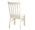 Modern Farmhouse Side Chairs - Distressed Antique White, Vertical Slat Back, Scooped Seats, Sturdy Design, Set of 2 Chairs