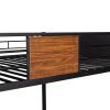 Full-over-full bunk bed modern style steel frame bunk bed with safety rail, built-in ladder for bedroom, dorm, boys, girls, adults(OLD SKU: MF190840AA