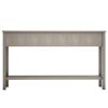 TREXM Rustic Entryway Console Table, 60" Long Sofa Table with two Different Size Drawers and Bottom Shelf for Storage (Gray Wash)