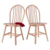 Windsor 2-Pc Chair Set; Natural