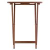 Alex 5-Pc Snack Table Set; Walnut