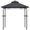 BBQ Gazebo 7.9'x4.9'x8.4' Anthracite Steel