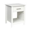 NightStand with Drawer, Solid One Drawer Nightstand Bedside Table