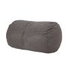 Birtz Modern Microfiber 4 Foot Bean Bag, Charcoal