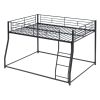 Metal Floor Bunk Bed, Full XL over Queen, Black (Expected to arrive at 11.10)