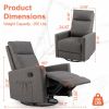 Manual Recliner Chair Winback Single Sofa,Grey