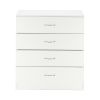 MDF Wood Simple 4-Drawer Dresser White