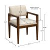 Benson Upholstered Dining Chairs with Arms (Set of 2)