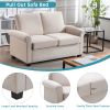 58.3" Pull Out Sofa Bed; Sleeper Sofa Bed with Premium Twin Size Mattress Pad; 2-in-1 Pull Out Couch Bed; Loveseat Sleeper for Living Room; Small Apar