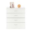 MDF Wood Simple 4-Drawer Dresser White