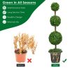 4 Feet Artificial Topiary Triple Ball Tree Plant