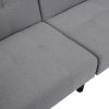 Folding Ottoman Sofa Bed with stereo Gray