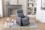 Push Recliner for the Elderly with Massage Therapy and Heat, Small Sofa Suitable for Living Room& Bed Room, Grey