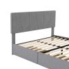 Full Size Upholstery Platform Bed with Four Drawers on Two Sides, Adjustable Headboard, Grey(Old SKU: WF291773EAA)