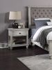 Unique Natural White Finish Transitional Wooden Nightstand Bedside Table 1x Drawer and Shelf Storage bedroom Furniture