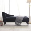 58" Velvet Chaise Lounge; Button Tufted Right Arm Facing Lounge Chair with Nailhead Trim & Solid Wood Legs for Living Room or Office;  Sleeper Lounge