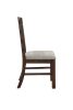 ACME Pascaline Side Chair (Set-2), Gray Fabric, Rustic Brown & Oak Finish DN00703