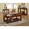 Sofa Table Dark Cherry Open Shelf Natural Wood Grain Design 1pc Table Living Room Furniture